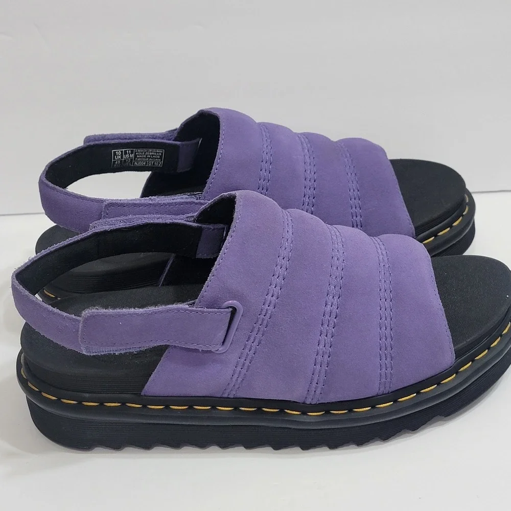Doc Martens Kole Zebrilus Suede Platform Sandal Twilight Purple UK 10 US M11/W12